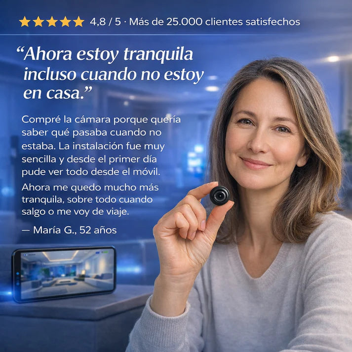 Mini Cámara de Seguridad Full HD 4K UltraVision